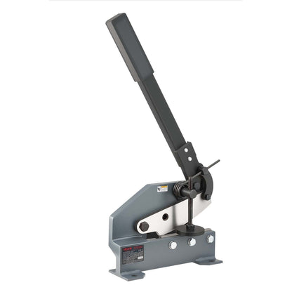 Sheet Metal Shear, 155 mm Manual Hand Plate Shear, Heavy Duty Mounting Type Sheet Cutter with Solid Steel Frame, High Precision, Extended Handle for Cutting Steel, Copper, Rebar, and Aluminum