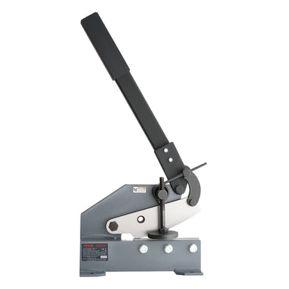 Sheet Metal Shear, 155 mm Manual Hand Plate Shear, Heavy Duty Mounting Type Sheet Cutter with Solid Steel Frame, High Precision, Extended Handle for Cutting Steel, Copper, Rebar, and Aluminum