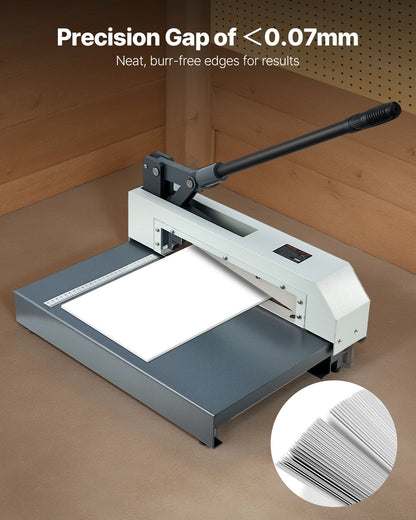 Guillotine Sheet Metal Shear, 305 mm Manual Hand Plate Shear, Heavy Duty Metal Plate Cutter Tool, with Solid Steel Frame, High Precision, for Cutting PCB Boards, Aluminum, Steel, Copper, Plastic