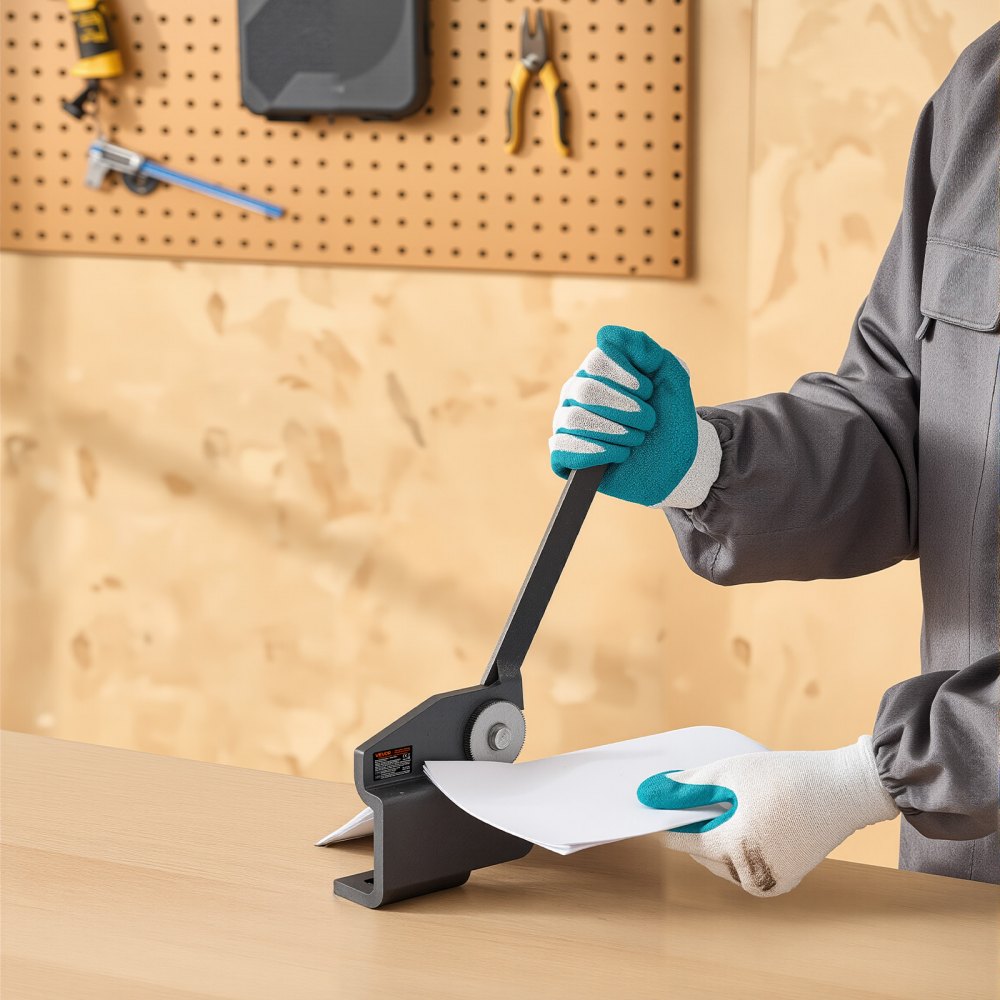 Sheet Metal Shear, Throatless Rotary Hand Shear, 16 Gauge Mild Steel Sheet Cutter with 1.5 mm Capacity, with Solid Const