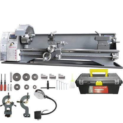 VEVOR Metal Lathe Machine, 210 mm x 736 mm, Precision Benchtop Power Metal Lathe,