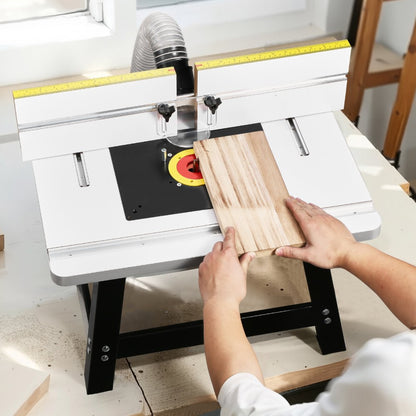 VEVOR Benchtop Router Table 610x400 mm with Fence MDF Top Dust Collection Port