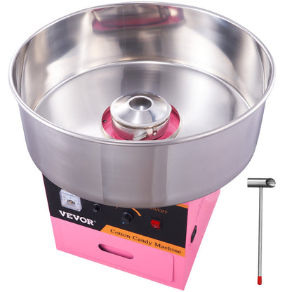 VEVOR Commercial Cotton Candy Machine Sugar Floss Maker 1000W for Party Pink