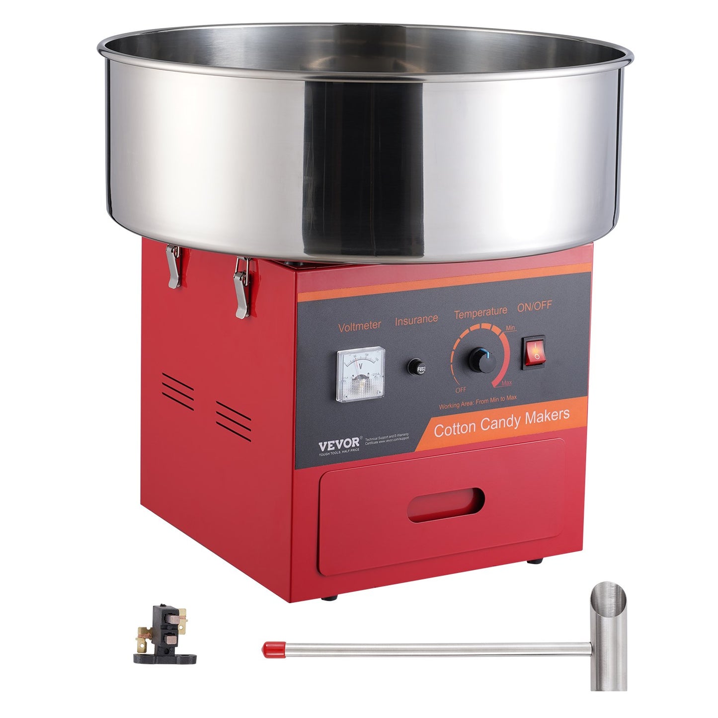 VEVOR Electric Cotton Candy Machine, 1000W Candy Floss Maker, Commercial Cotton