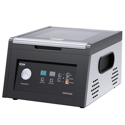 Chamber Vacuum Sealer, 380W Vacuum Pump Power, Sealing Bag Packing Machine for Wet Foods, Meat, Compact Design with 290 mm Sealing Length, Ideal Commercial Sealer for Professional and Home Use