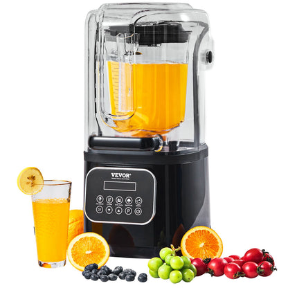 VEVOR Professional Blender with Shield, Commercial Countertop Blenders, 2L Jar Blender