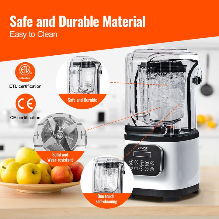 Professional 2L Blender with Shield, 9-Speed, 5-Function, 2200W, Quiet & Durable