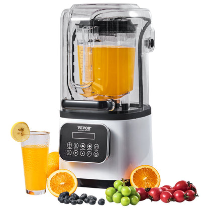 VEVOR Professional Blender with Shield, Commercial Countertop Blenders, 2L Jar Blender