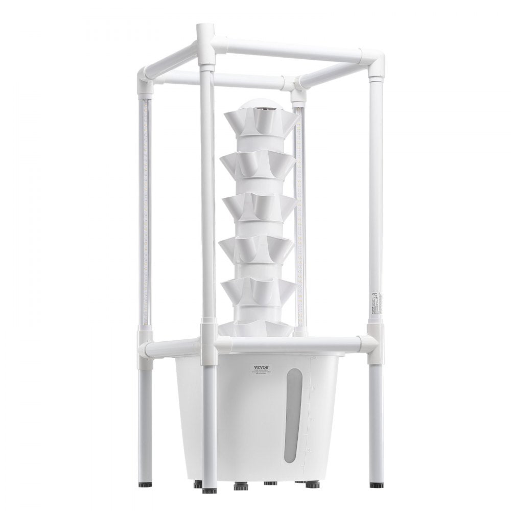 VEVOR Hydroponic Growing System with Grow Light 30 Pods Hydroponic Tower Garden