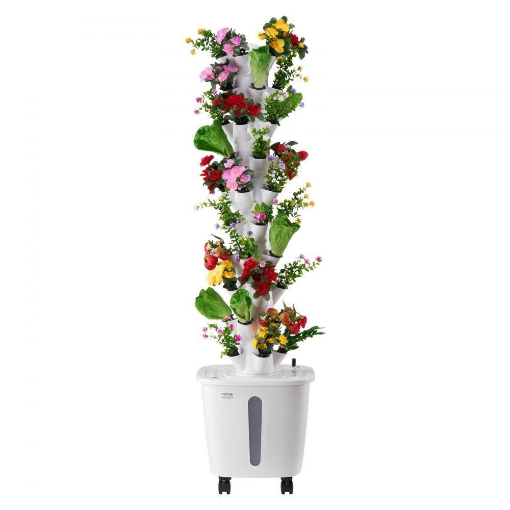 VEVOR Hydroponic Growing System with Wheel 50 Pods Hydroponic Tower Garden