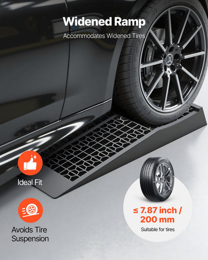 Car Ramps, 4 PCS 9072 kg GVW Capacity, 65 mm Lift Height, Portable Low Profile Car Service Ramps for Home Garage Maintenance & Oil Changes, Heavy Duty for Low Chassis Vehicle & Support Jack