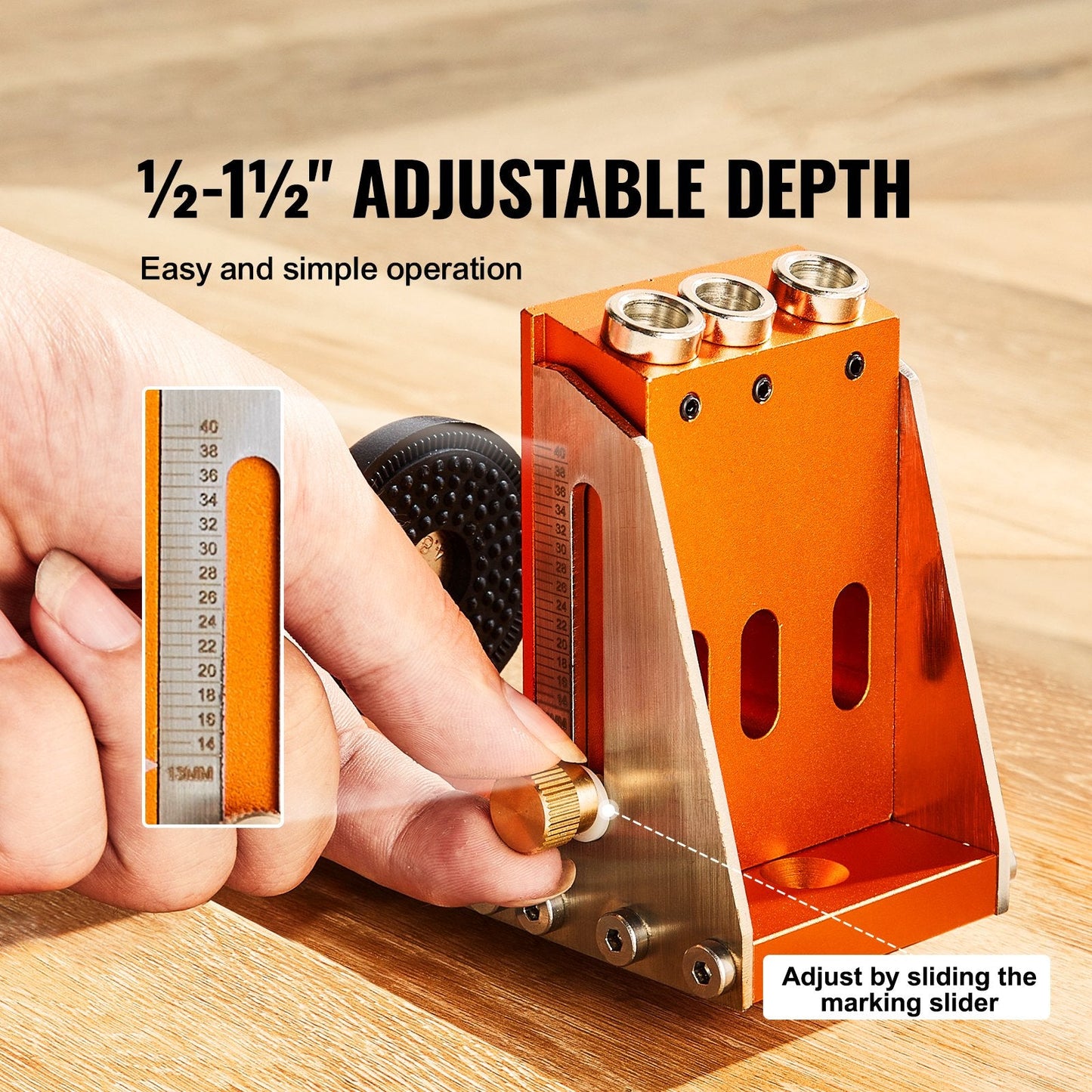 30-Piece Adjustable Pocket Hole Jig Kit for Precise DIY Carpentry Projects