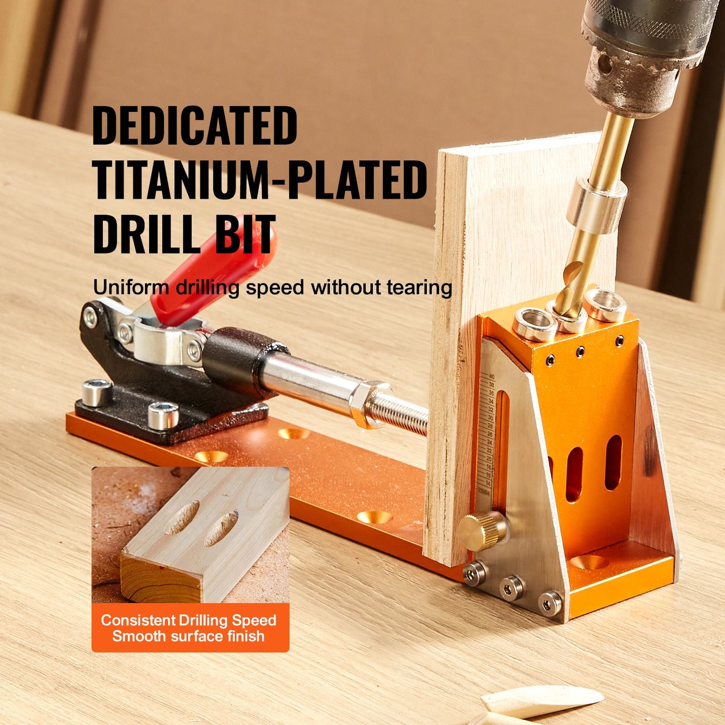 VEVOR 30 Pcs Pocket Hole Jig Kit, Adjustable & Easy to Use Pocket Hole Jig System