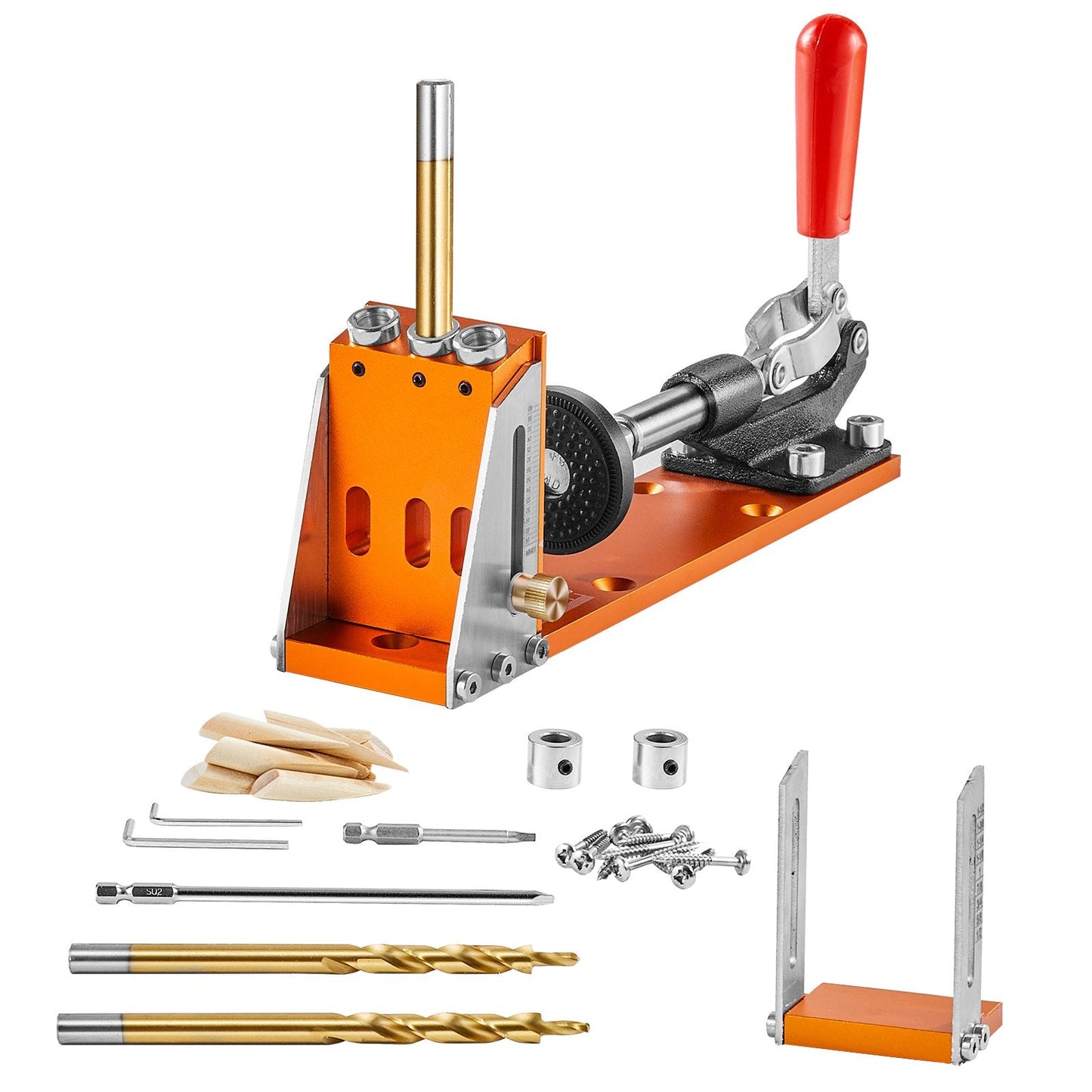 30-Piece Adjustable Pocket Hole Jig Kit for Precise DIY Carpentry Projects