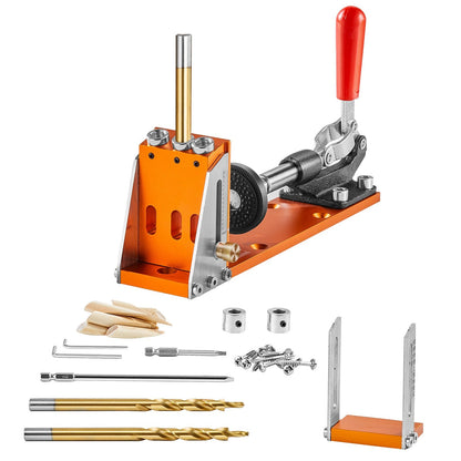 30-Piece Adjustable Pocket Hole Jig Kit for Precise DIY Carpentry Projects