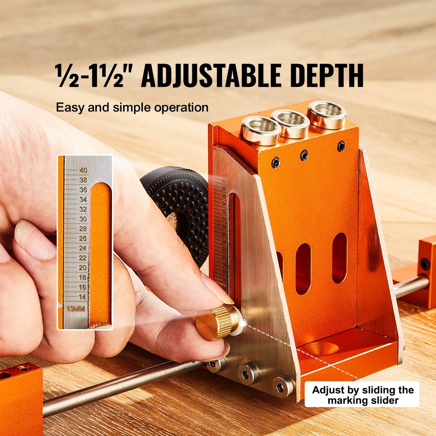 34-Piece Pocket Hole Jig System with C-Clamp and Accessories for DIY Carpentry