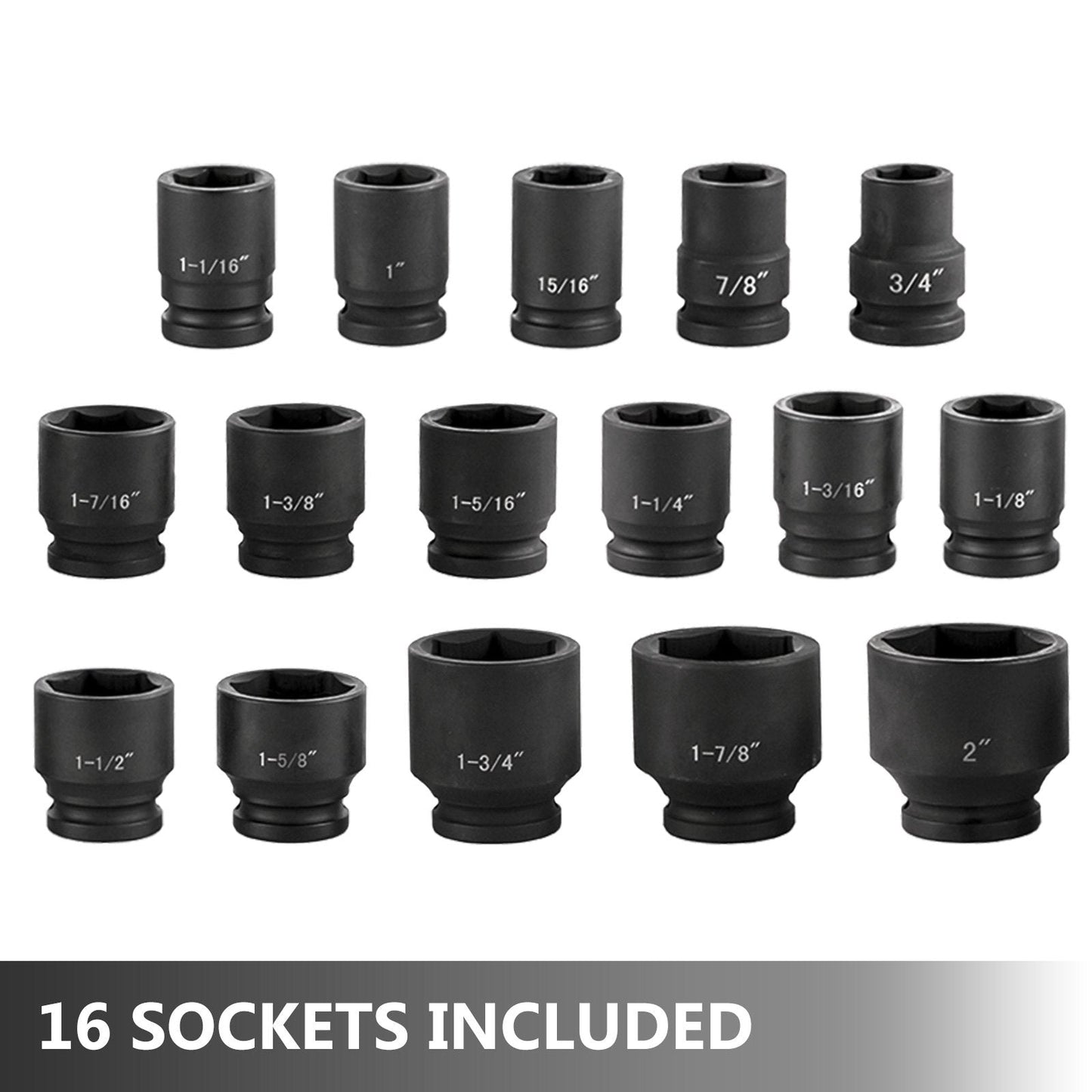 21-Piece 3/4m Drive Impact Socket Set with Ratchet & Adapters