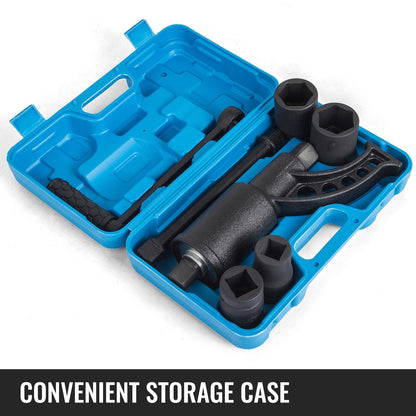 Heavy Duty 1:56 Torque Multiplier Wrench Set with Case for Trucks & Trailers