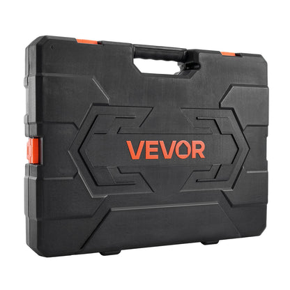 Socket Set, 163 Pieces, 9.5 & 6.4 & 12.7 mm Drive Socket Tool Set, SAE and Metric, Deep and Standard, Mechanic Tool Kit with Storage Case, Chrome Plated CR-V Alloy Steel, for Automotive Repair