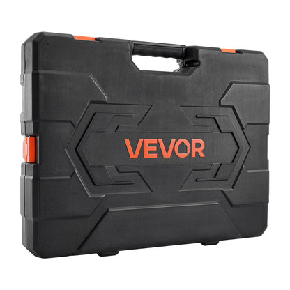 Socket Set, 225 Pieces, 9.5 & 6.4 & 12.7 mm Drive Socket and Ratchet Set, SAE and Metric, Deep and Shallow, Mechanic Tool Kit with Bits, Accessories, Storage Case, CR-V Alloy Steel, for Repair
