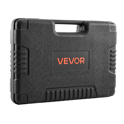 Socket Set, 108 Pieces, 6.4 & 12.7 mm Drive Socket and Ratchet Set, Metric Size from 4 to 32 mm, Mechanic Tool Kit with Bits, Accessories, Storage Case, CR-V Alloy Steel, for Automotive Repair