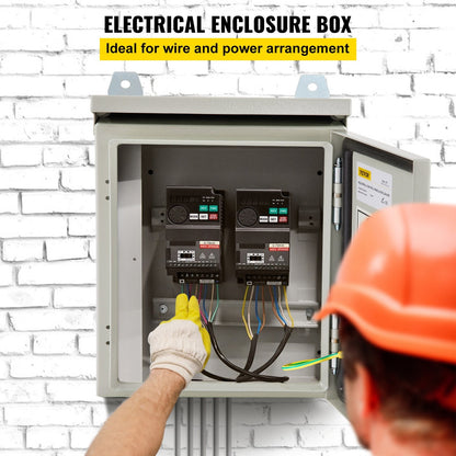 Outdoor Electrical Steel Enclosure Box, NEMA 4, 40x40x20 cm, IP65 Rated