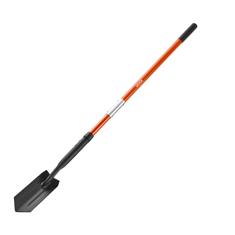 Trench Shovel 10.4cm Blade Trenching Shovel Fiberglass Handle for Digging