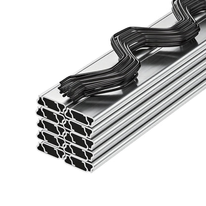 Greenhouse Spring Wire and Lock Channel, 20 Packs 2m PVC-Coated Wiggle Wire & Aluminum Alloy Channel Bundle Kit with Included Screws, 1.2mm Thickened, Poly Film & Shade Cloth Attachments