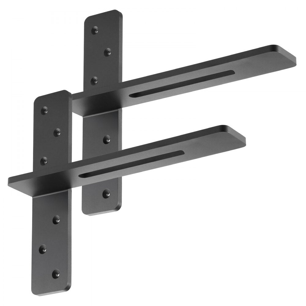 2 Pcs Shelf Brackets 14 inch / 355.6 mm Heavy Duty Floating Shelf Brackets