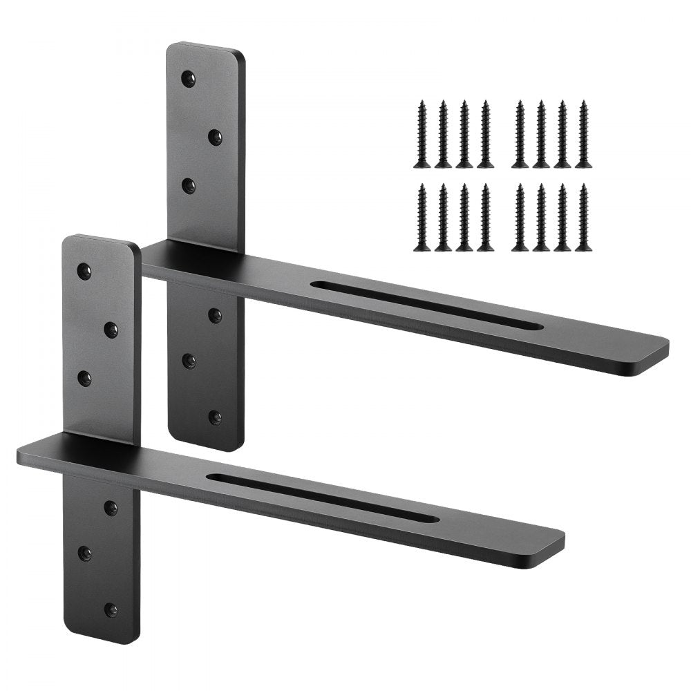 2 Pcs Shelf Brackets 16 inch / 406.4 mm Heavy Duty Floating Shelf Brackets