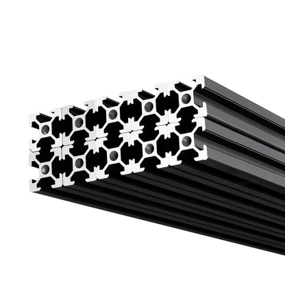 10PCS 2020 Aluminum Extrusion Profile, 23.62 Inch 600 mm, T Slot European Standard Anodized Linear Rail, High-Strength Extruded Aluminum Rail, for 3D Printer Parts and CNC DIY Workbench, Black