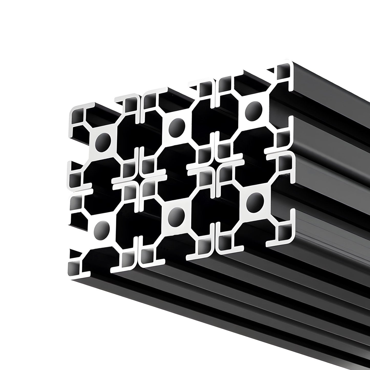 6PCS 3030 Aluminum Extrusion Profile, 78.74 Inch 2000 mm, T Slot European Standard Anodized Linear Rail, High-Strength Extruded Aluminum Rail, for 3D Printer Parts and CNC DIY Workbench, Black