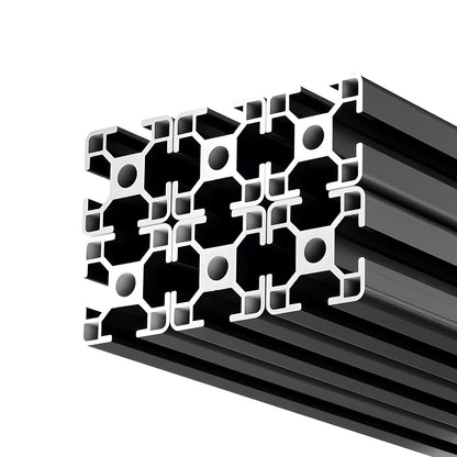 6PCS 3030 Aluminum Extrusion Profile, 78.74 Inch 2000 mm, T Slot European Standard Anodized Linear Rail, High-Strength Extruded Aluminum Rail, for 3D Printer Parts and CNC DIY Workbench, Black
