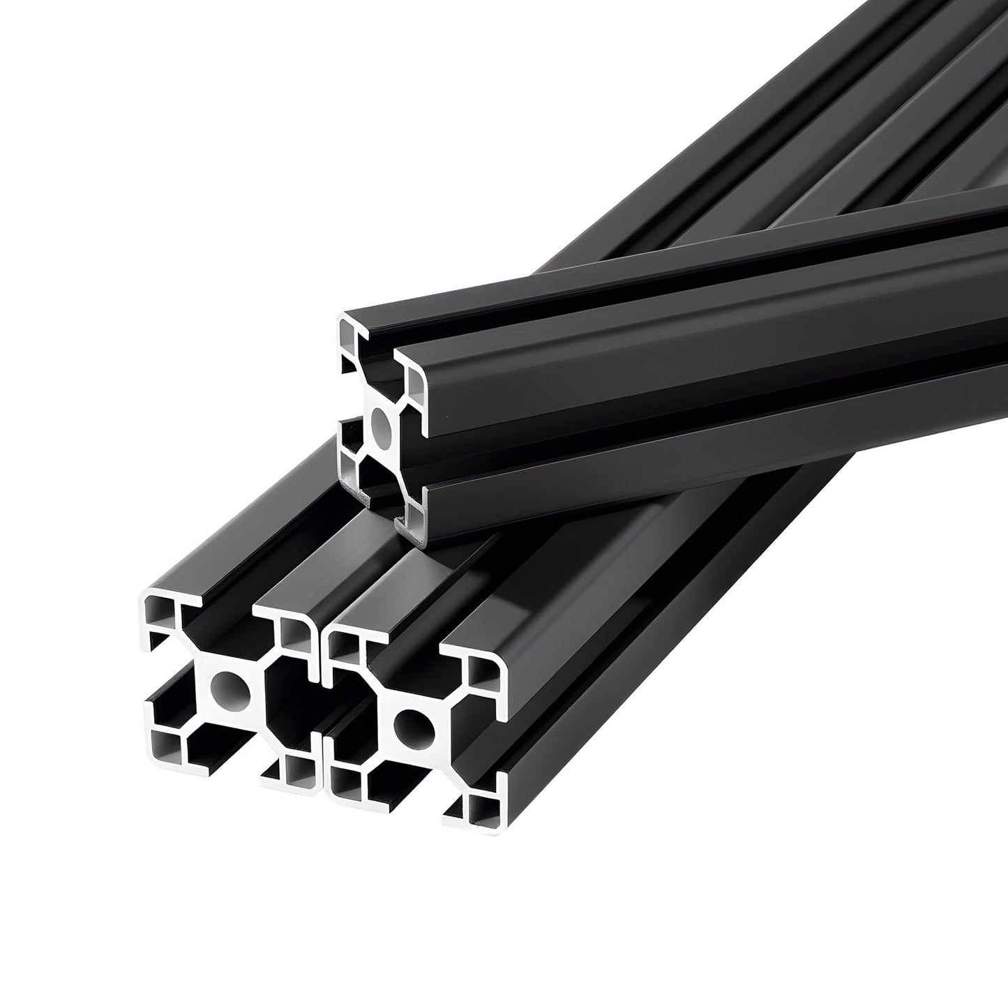 6PCS 3030 Aluminum Extrusion Profile, 78.74 Inch 2000 mm, T Slot European Standard Anodized Linear Rail, High-Strength Extruded Aluminum Rail, for 3D Printer Parts and CNC DIY Workbench, Black