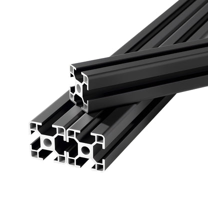 6PCS 3030 Aluminum Extrusion Profile, 78.74 Inch 2000 mm, T Slot European Standard Anodized Linear Rail, High-Strength Extruded Aluminum Rail, for 3D Printer Parts and CNC DIY Workbench, Black