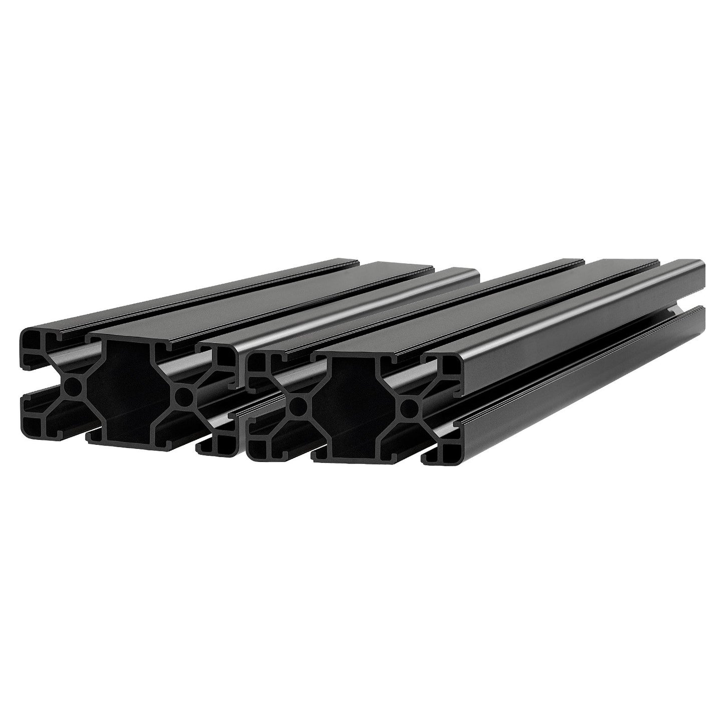 2PCS 4080 Aluminum Extrusion Profile, 19.69 Inch 500 mm, T Slot European Standard Anodized Linear Rail, High-Strength Extruded Aluminum Rail, for 3D Printer Parts and CNC DIY Workbench, Black