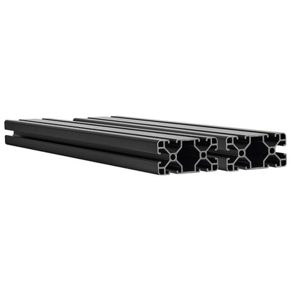 2PCS 4080 Aluminum Extrusion Profile, 19.69 Inch 500 mm, T Slot European Standard Anodized Linear Rail, High-Strength Extruded Aluminum Rail, for 3D Printer Parts and CNC DIY Workbench, Black
