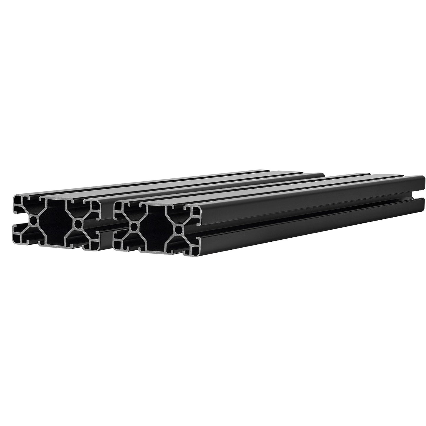 2PCS 4080 Aluminum Extrusion Profile, 19.69 Inch 500 mm, T Slot European Standard Anodized Linear Rail, High-Strength Extruded Aluminum Rail, for 3D Printer Parts and CNC DIY Workbench, Black
