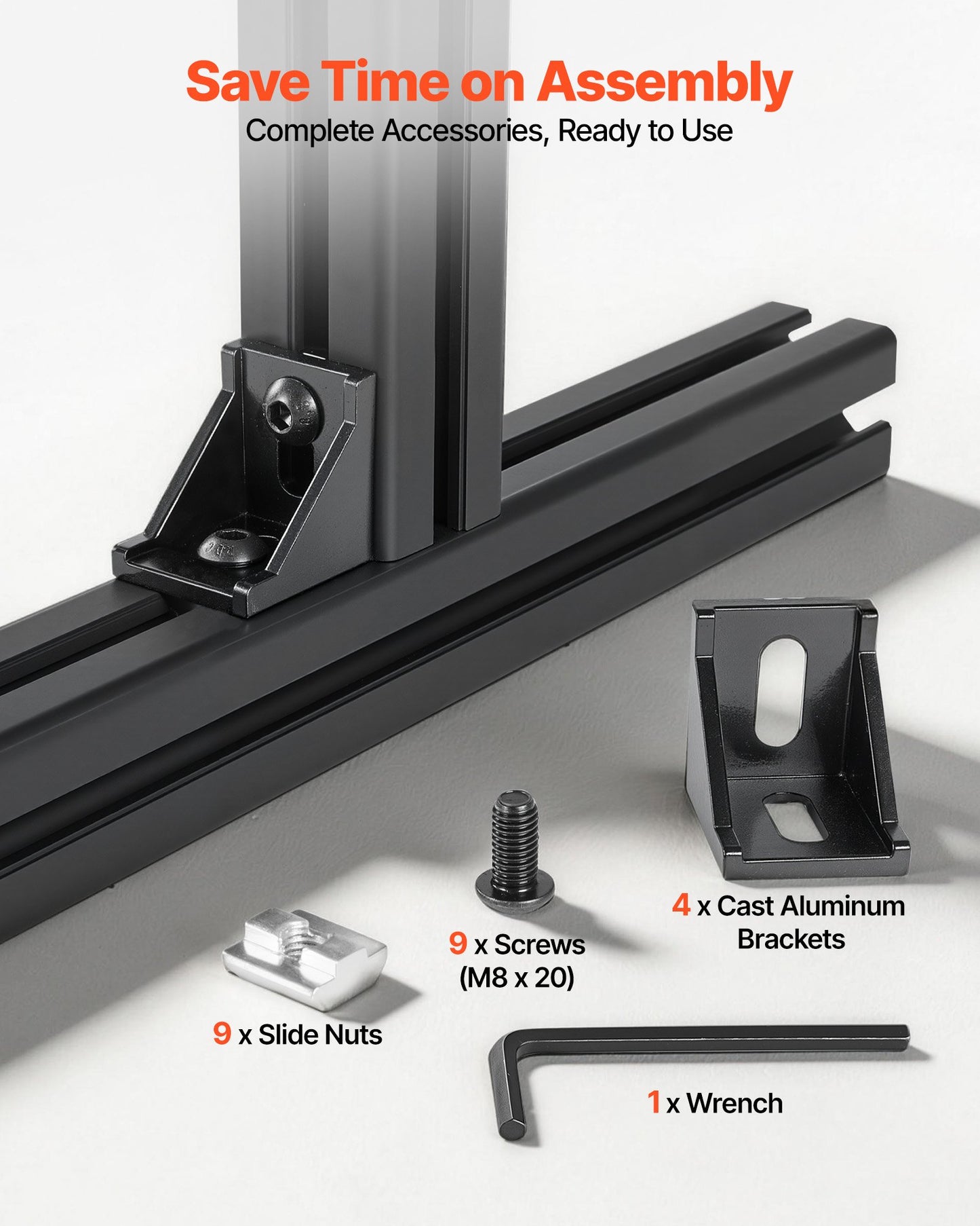 4PCS 4040 Aluminum Extrusion Profile, 15.75 Inch 400 mm, T Slot European Standard Anodized Linear Rail, High-Strength Extruded Aluminum Rail, for 3D Printer Parts and CNC DIY Workbench, Black