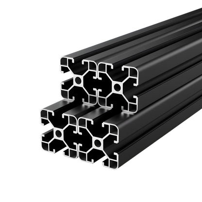 4PCS 4040 Aluminum Extrusion Profile, 15.75 Inch 400 mm, T Slot European Standard Anodized Linear Rail, High-Strength Extruded Aluminum Rail, for 3D Printer Parts and CNC DIY Workbench, Black