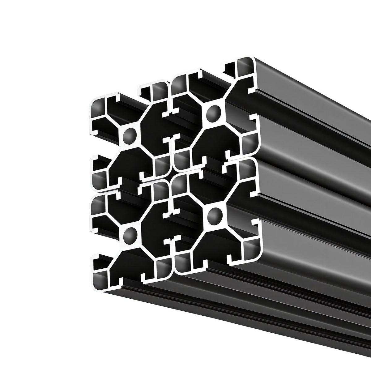4PCS 4040 Aluminum Extrusion Profile, 78.74 Inch 2000 mm, T Slot European Standard Anodized Linear Rail, High-Strength Extruded Aluminum Rail, for 3D Printer Parts and CNC DIY Workbench, Black