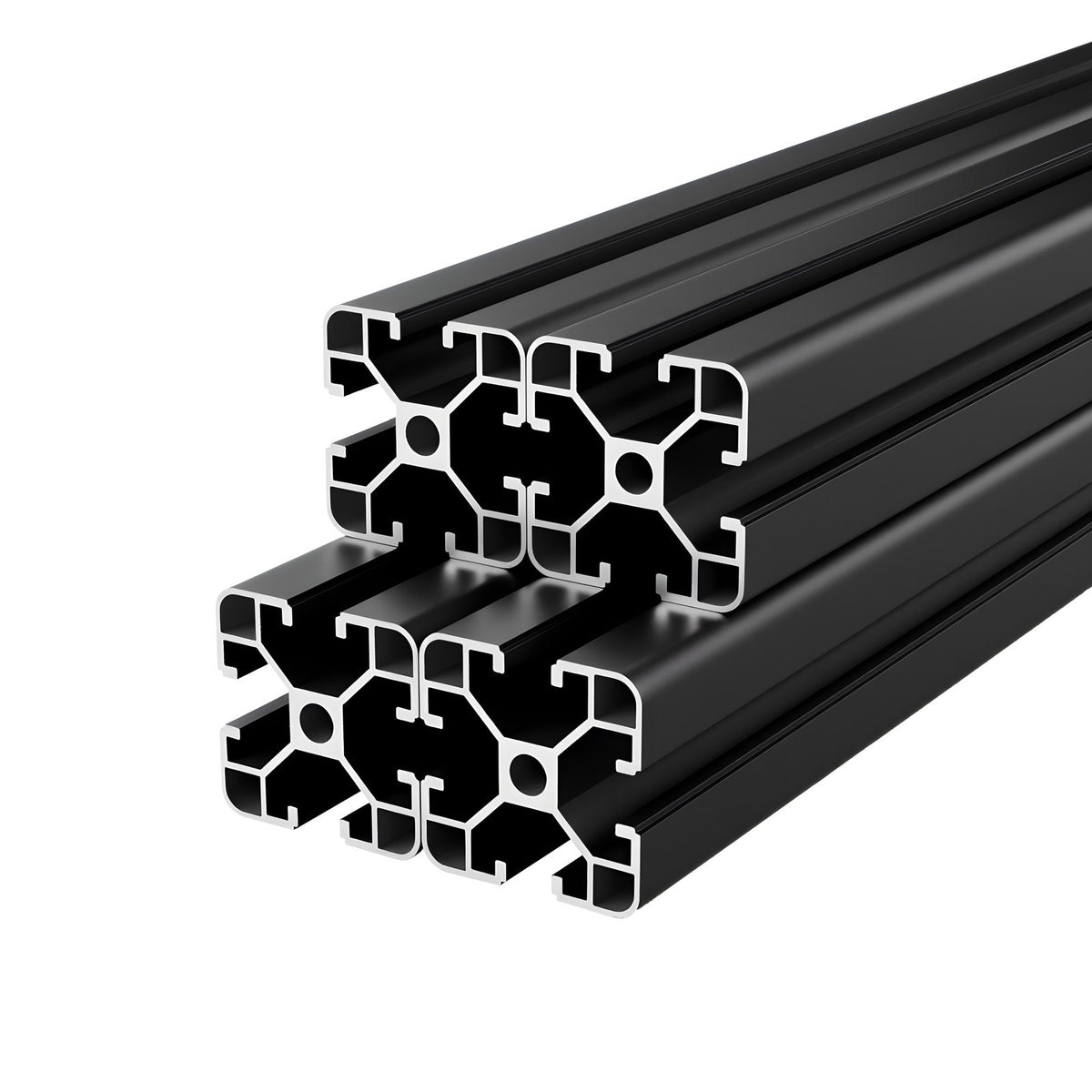 4PCS 4040 Aluminum Extrusion Profile, 78.74 Inch 2000 mm, T Slot European Standard Anodized Linear Rail, High-Strength Extruded Aluminum Rail, for 3D Printer Parts and CNC DIY Workbench, Black