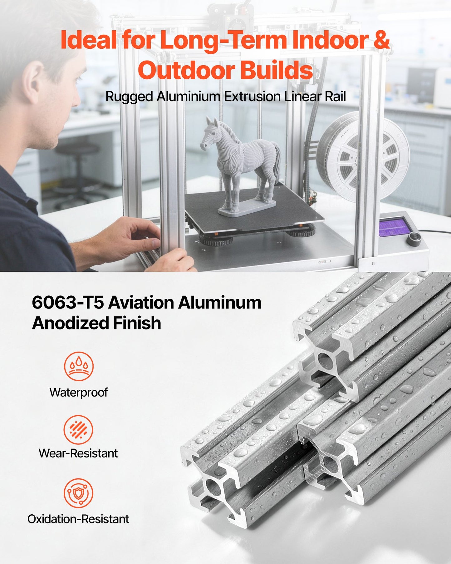 10PCS 2020 Aluminum Extrusion Profile, 39.37 Inch 1000 mm, T Slot European Standard Anodized Linear Rail, High-Strength Extruded Aluminum Rail, for 3D Printer Parts and CNC DIY Workbench, Silver