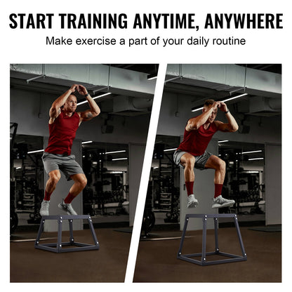 Adjustable Plyometric Box Set: 0.3/0.5/0.6m Jump Platforms for Home Gym Training