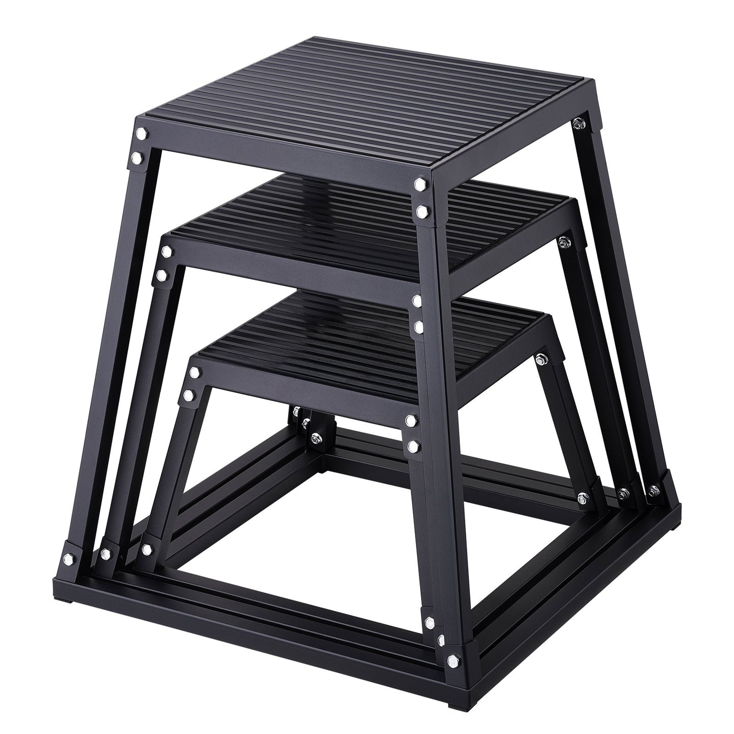 VEVOR Plyometric Jump Boxes, 12/18/24 Inch Plyo Box, Platform and Jumping Agility