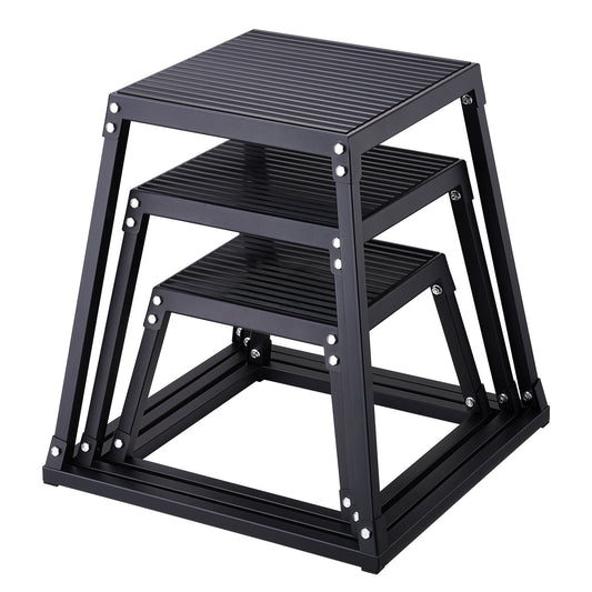 VEVOR Plyometric Jump Boxes, 12/18/24 Inch Plyo Box, Platform and Jumping Agility