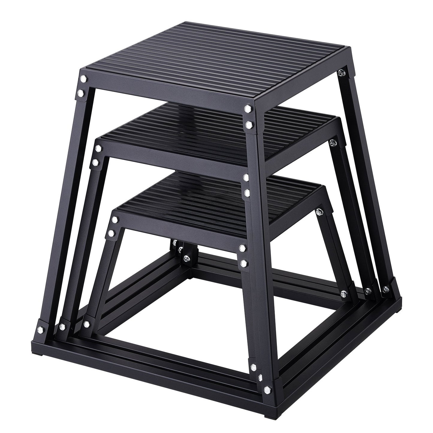 Adjustable Plyometric Box Set: 0.3/0.5/0.6m Jump Platforms for Home Gym Training