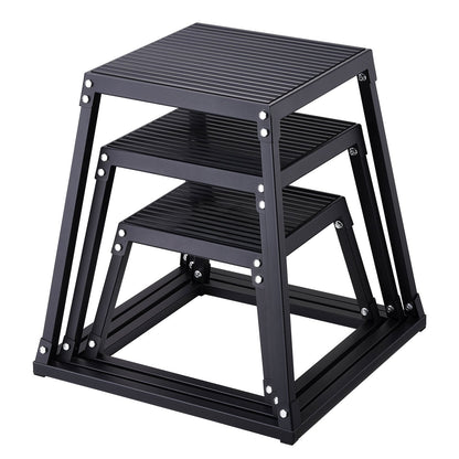 Adjustable Plyometric Box Set: 0.3/0.5/0.6m Jump Platforms for Home Gym Training