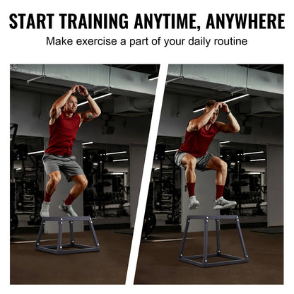 VEVOR Plyometric Jump Boxes, 12/18/24/30 Inch Plyo Box, Platform and Jumping Agility