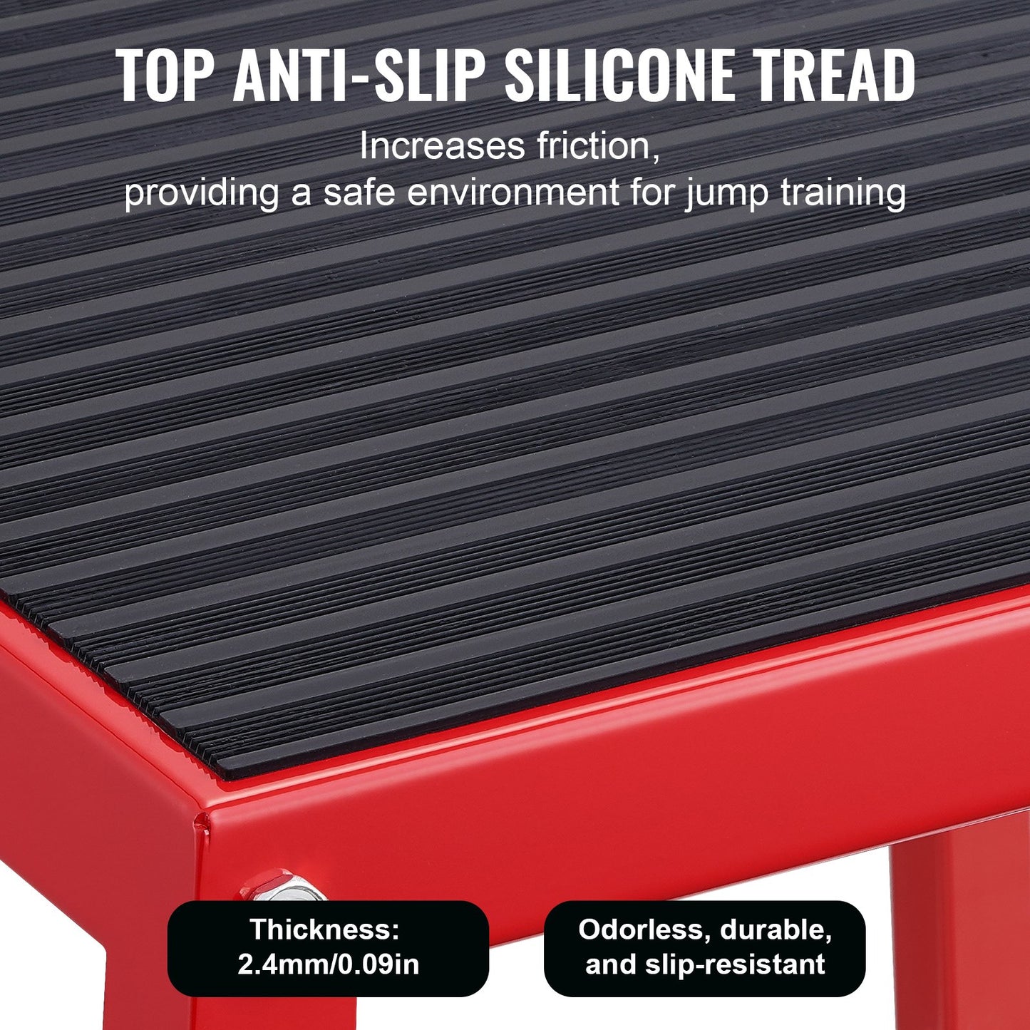 VEVOR Plyometric Jump Box, 12 Inch Plyo Box, Steel Plyometric Platform and Jumping